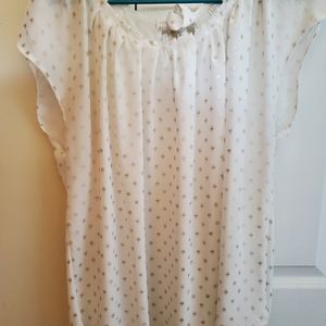 LC Lauren Conrad pleated nexk blouse